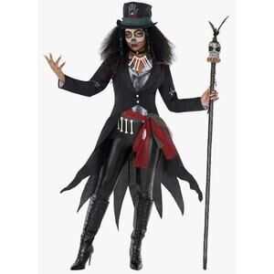 Morph Voodoo Priestess Women’s Halloween Costume Large L New Tailcoat Hat